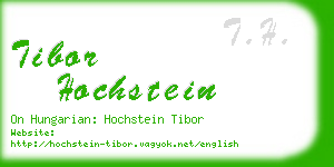 tibor hochstein business card